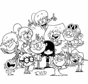 Раскраска шумный дом