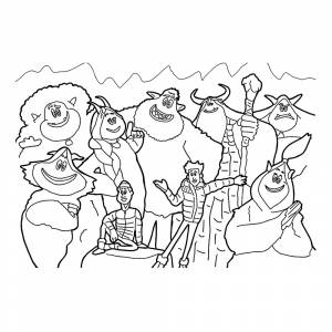 Раскраска Персонажи Смолфутов