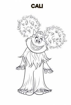 Раскраска с героиней мультфильма