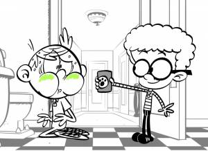 Раскраска шумный дом