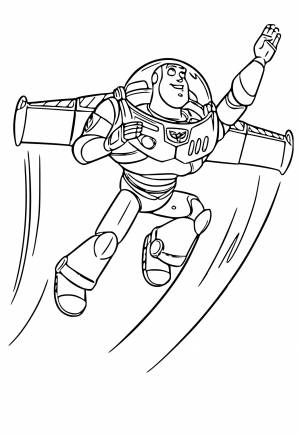 Раскраска Базз Лайтер Полет