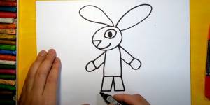 Как нарисовать зайца  кролика