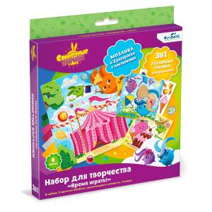 Набор для творчества 3 в 1 Время играть! EVA, раскраска, наклейки, Солнечные зайчики