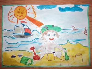 Лето, солнце, игра! Рисунок amp;На солнце играя, соблюдаем правилаamp;