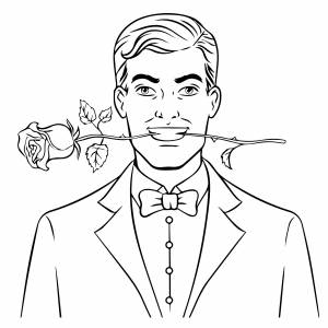 Мужчина с розой