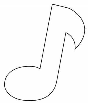 Раскраски Раскраска Нота музыка
