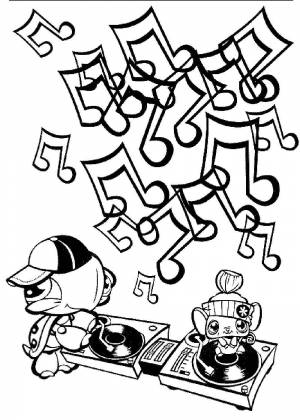 Раскраски Раскраска Диджей музыка