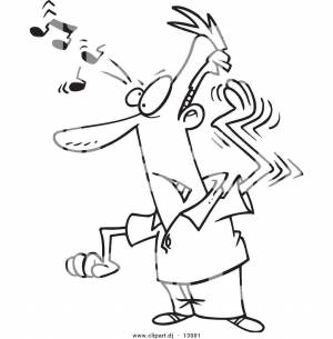 Раскраски Раскраска Мужчина и ноты музыка Музыкальный инструмент