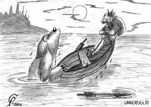 Карикатура «Возвращение Му-Му», Роман Серебряков