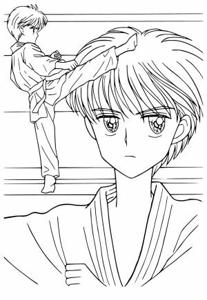 Раскраска Аниме Каратэ