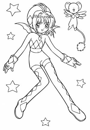 Раскраска Аниме Друзья