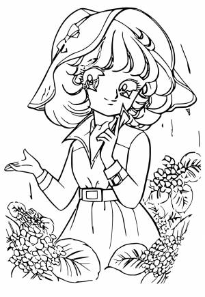 Раскраска Аниме Цветы