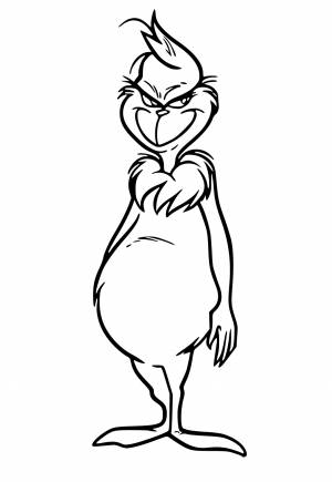 Раскраска Гринч Улыбка