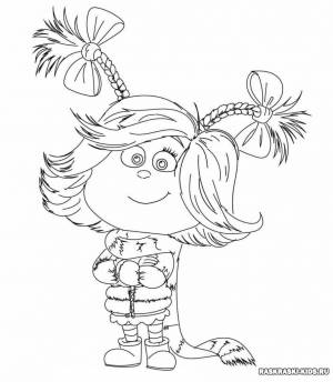 Гринч раскраска новогодний