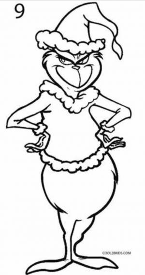 Гринч раскраска