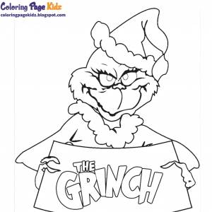 Гринч раскраска