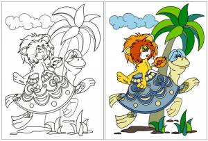 Раскраска черепаха из мультика