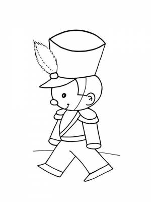 Картинка Оловянный солдатик раскраска  онлайн