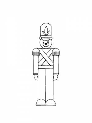 Картинка Оловянный солдатик раскраска в формате  для мальчиков