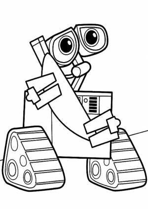Раскраска Робот Валли