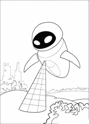 Раскраски Валли, Раскраска Валли и ева ВАЛЛ И