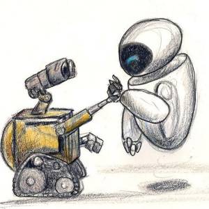 Рисунки робот ева