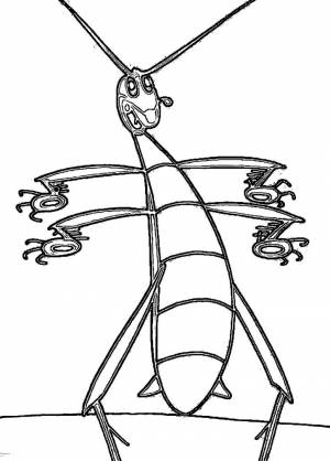 Тараканище раскраска для детей