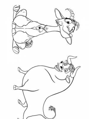 Раскраска Фердинанд черно белая для девочек