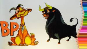 Ferdinand Bull Фердинанд бык 2018 Coloring book How to draw Раскраска Как рисовать
