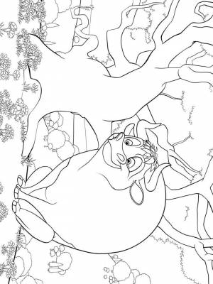 Картинка Фердинанд раскраска в формате