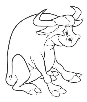 Раскраска Быки, бычки и коровки на Новый год 2021