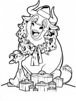 Раскраски Бык