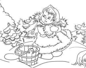 Раскраски Мороз иванович рукодельница и ленивица