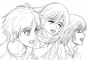 Раскраски аниме атака титанов армин