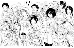 Раскраска Персонажи Атака титанов