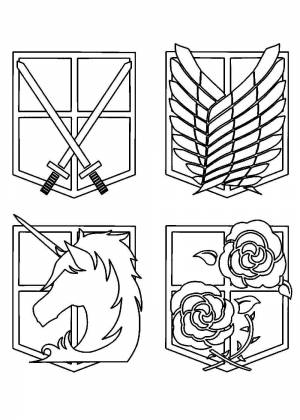 Раскраски Атака титанов