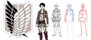 Как нарисовать Леви из аниме Вторжение Титанов