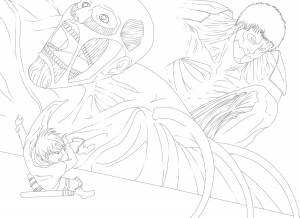 Раскраски атака титанов