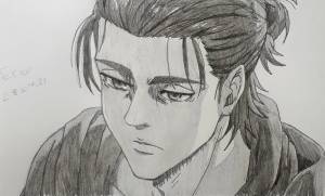 Рисунок эрен йегер карандашом