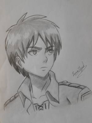 Рисунок карандашом эрен йегер