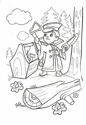 Раскраска Вовка в тридевятом царстве