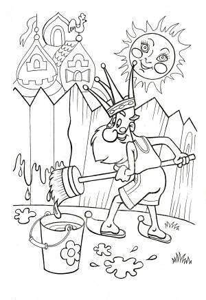 Раскраска Вовка в тридевятом царстве