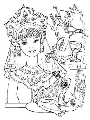 Раскраски Царевна лягушка