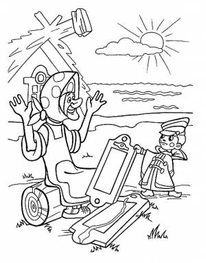 Раскраска Вовка в тридевятом царстве  и