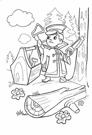 Раскраска Вовка в тридевятом царстве  и