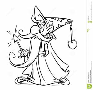 Волшебник раскраска для детей