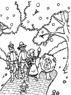 Раскраски Волшебник изумрудного города   в формате