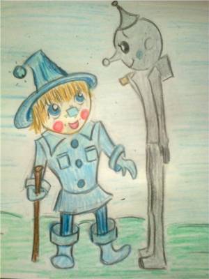 Волшебник изумрудного города рисунок легкий