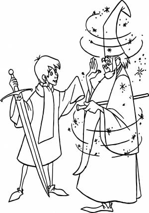 Волшебник раскраска