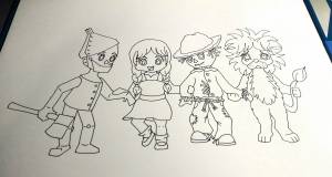 Рисунок волшебник изумрудного города карандашом